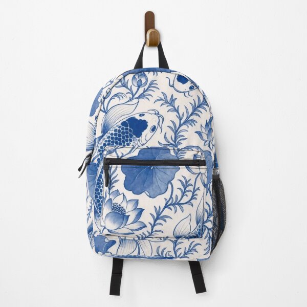 Item preview, Chinese Porcelain Koi Fish Seamless Pattern | Blue and White Cobalt Porcelain designed and sold by StickyGuys.