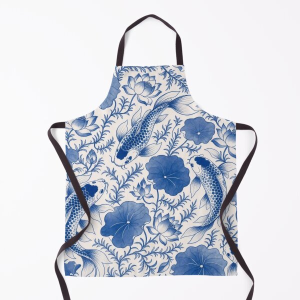 Item preview, Chinese Porcelain Koi Fish Seamless Pattern | Blue and White Cobalt Porcelain designed and sold by StickyGuys.