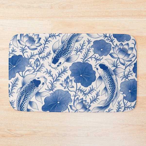 Item preview, Chinese Porcelain Koi Fish Seamless Pattern | Blue and White Cobalt Porcelain designed and sold by StickyGuys.