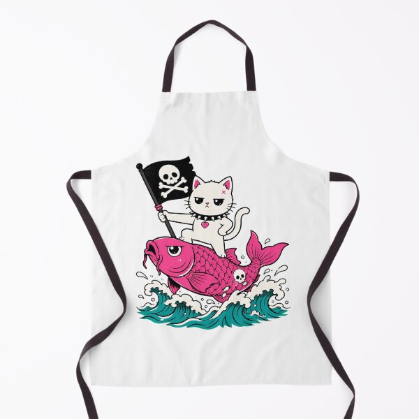 Item preview, Punk Pirate Kitty Koi Pastel Goth Feline designed and sold by chattsuede.