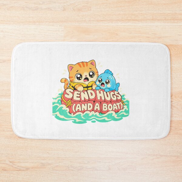 Item preview, Send Hugs Tabby Ocean Rescue Cartoon designed and sold by chattsuede.