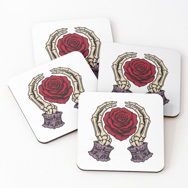 Item preview, Skeleton Hands Cradling a Gothic Rose designed and sold by BoyleDesignShop.