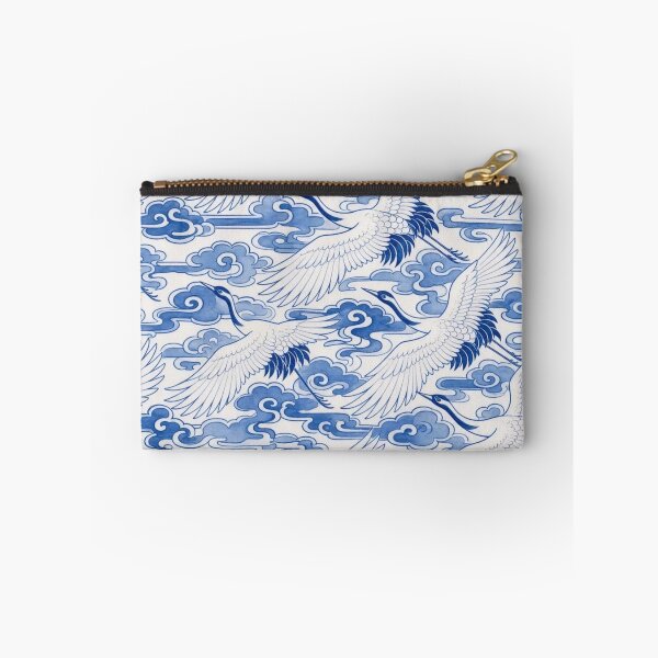 Item preview, Chinese Porcelain Crane Cloud Seamless Pattern | Blue and White Cobalt Bird designed and sold by StickyGuys.