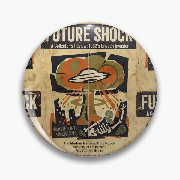 Item preview, Retro Alien Invasion Poster - Vintage UFO Pulp Sci-Fi Wall Art designed and sold by vaerk.