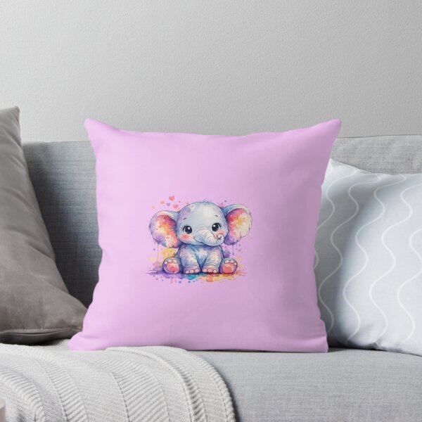 Item preview, A cute watercolor style colorful elephant portrait  designed and sold by lafataviola.