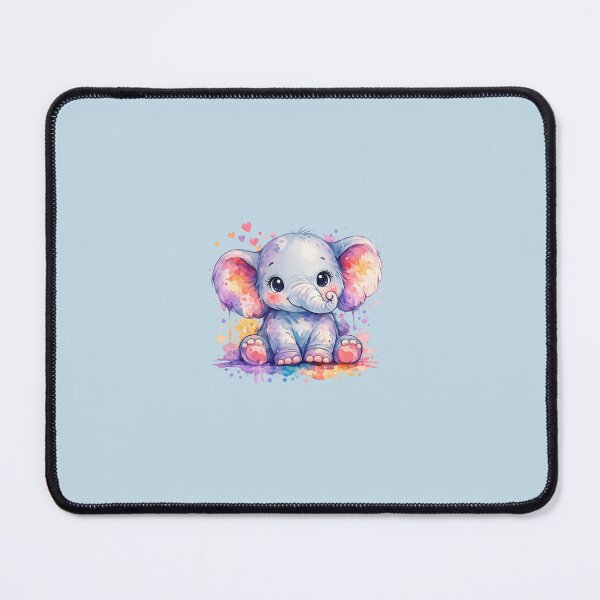 Item preview, A cute watercolor style colorful elephant portrait designed and sold by lafataviola.