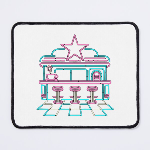 Item preview, Synthwave Diner Coffee Shop Glowing 1950s Scene designed and sold by chattsuede.