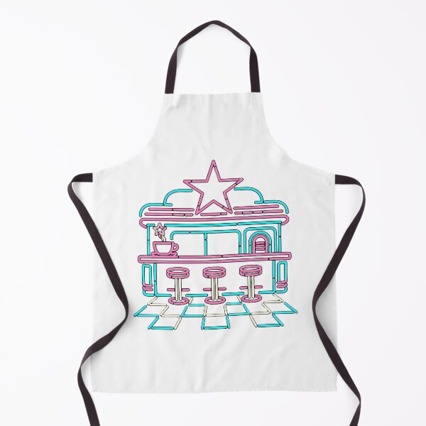Item preview, Synthwave Diner Coffee Shop Glowing 1950s Scene designed and sold by chattsuede.
