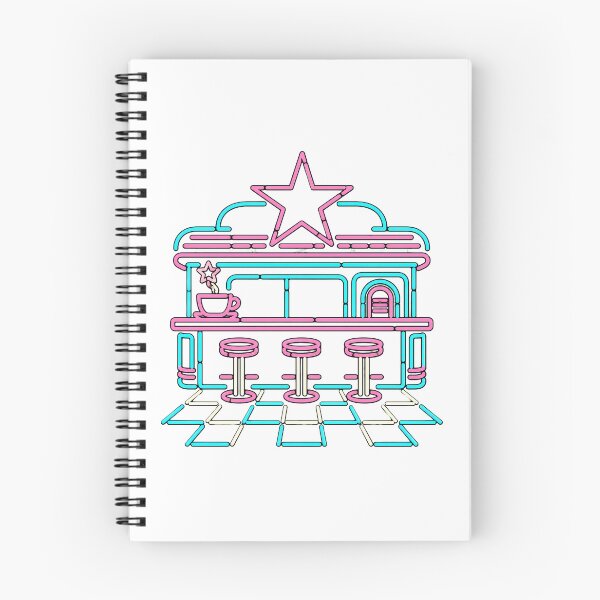 Item preview, Synthwave Diner Coffee Shop Glowing 1950s Scene designed and sold by chattsuede.