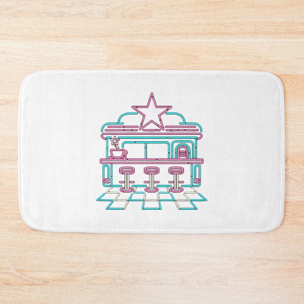 Item preview, Synthwave Diner Coffee Shop Glowing 1950s Scene designed and sold by chattsuede.