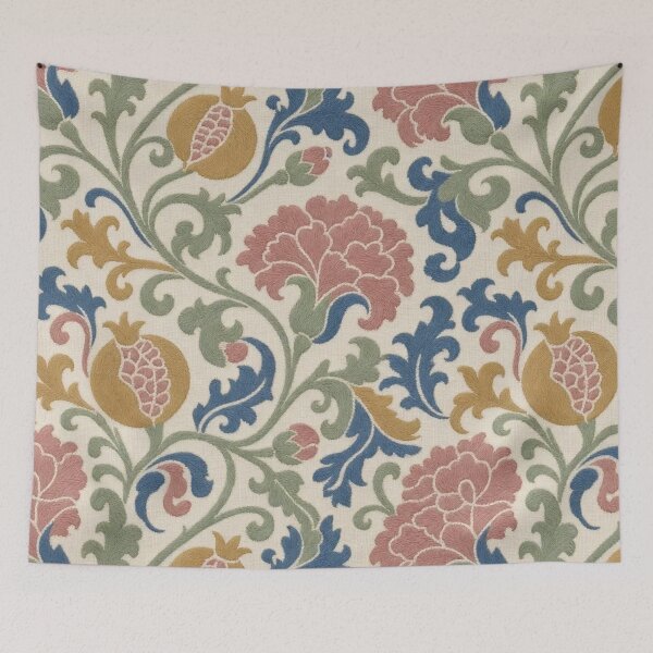 Item preview, Jacobean Floral Seamless Pattern | Vintage Crewelwork Embroidery Wallpaper designed and sold by StickyGuys.