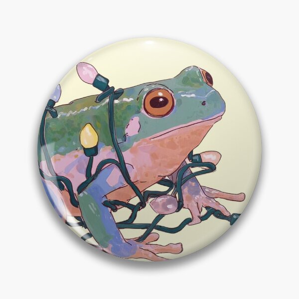 Item preview, Frog Tangled In Christmas Lights designed and sold by jianina-alondra.