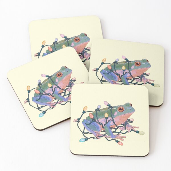 Item preview, Frog Tangled In Christmas Lights designed and sold by jianina-alondra.