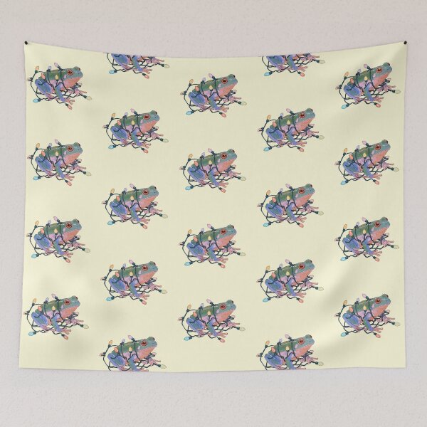 Item preview, Frog Tangled In Christmas Lights designed and sold by jianina-alondra.