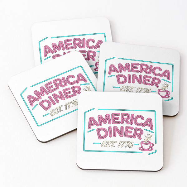 Item preview, America Diner Est 1776 Coffee Lover Patriotic Sign designed and sold by chattsuede.