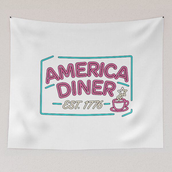 Item preview, America Diner Est 1776 Coffee Lover Patriotic Sign designed and sold by chattsuede.