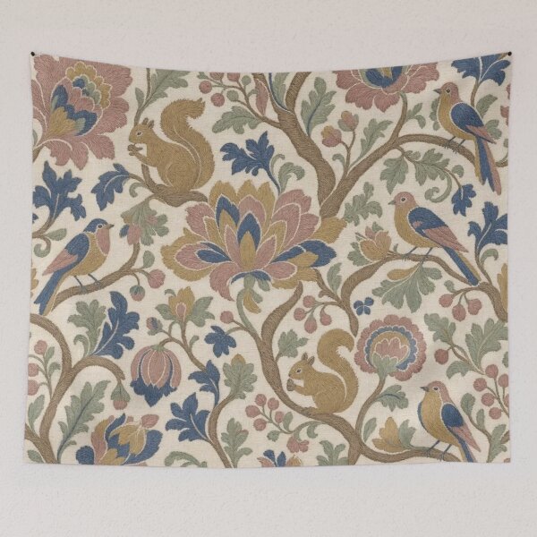 Item preview, Jacobean Tree of Life Seamless Pattern | Antique Crewel Embroidery Floral designed and sold by StickyGuys.