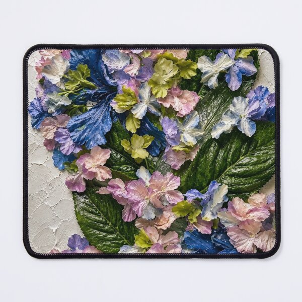 Item preview, Pastel Hydrangea and Paint Splatter Mixed Media Art designed and sold by THE SPLATTERED HAUS BY SAGE BANKS.
