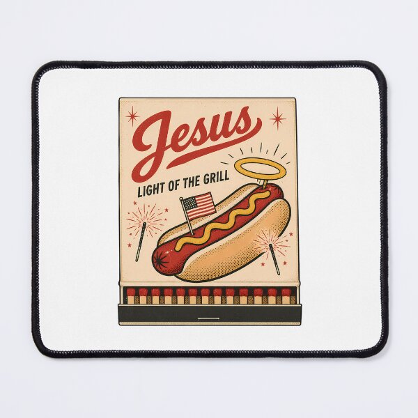 Item preview, Jesus Light of the Grill Patriotic Frank BBQ designed and sold by chattsuede.