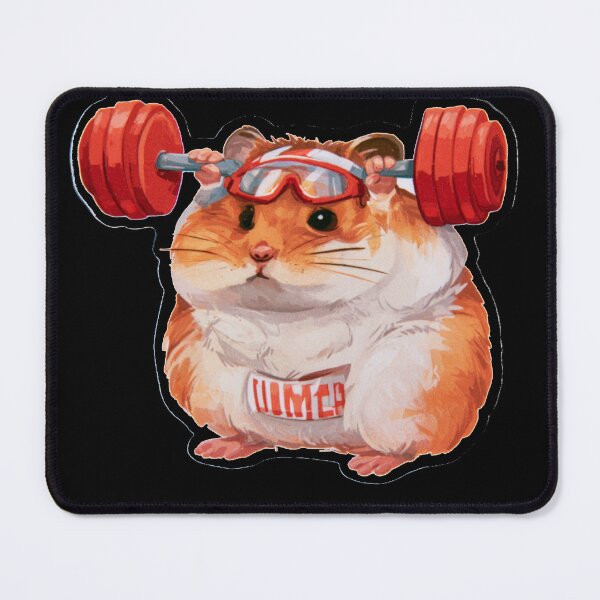 Item preview, Athletic Hamster Lifting Weights designed and sold by DRABaBdesign.