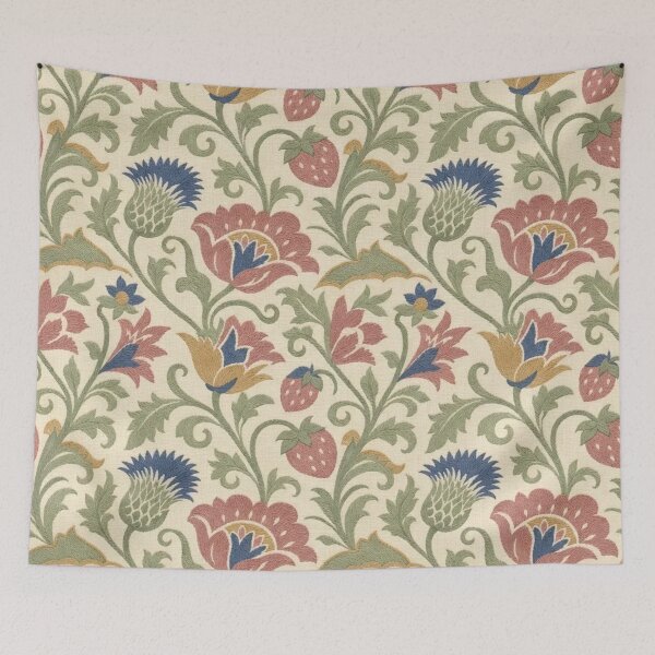 Item preview, Jacobean Hillock Floral Seamless Pattern | Vintage English Crewel Embroidery designed and sold by StickyGuys.