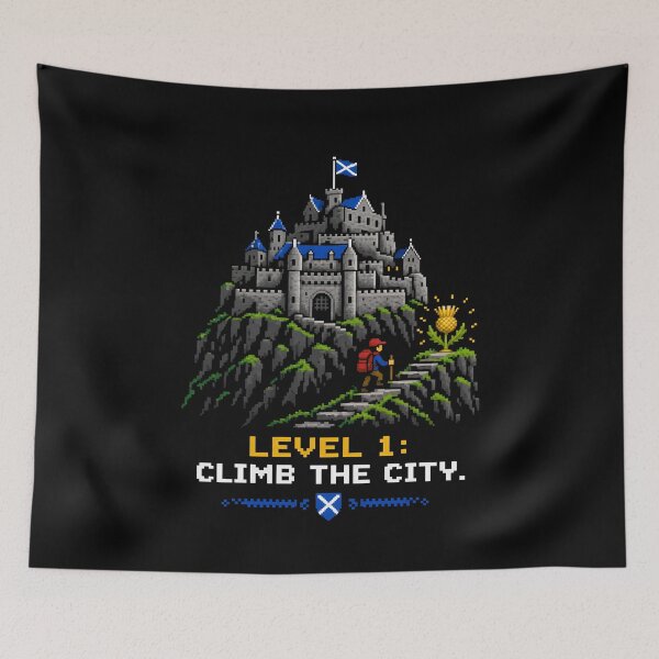 Item preview, Edinburgh Level 1: Climb the City Pixel Quest designed and sold by Fenay Designs.