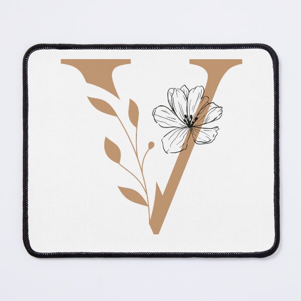 Item preview, Floral Monogram Letter v Sticker | Elegant Botanical Initial v designed and sold by Mia-sanocean.
