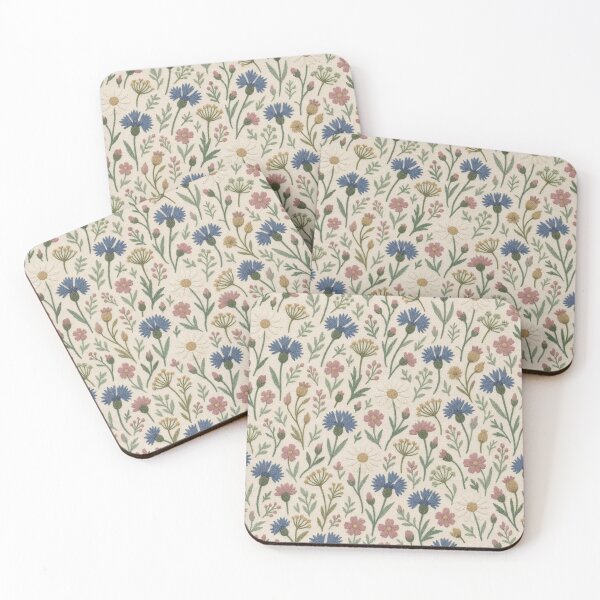 Item preview, Crewel Embroidery Meadow Flower Seamless Pattern | Vintage Wool Stitch Floral designed and sold by StickyGuys.