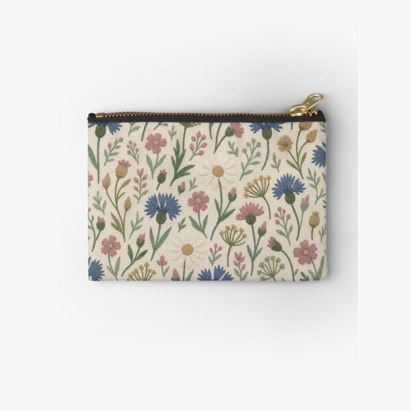 Item preview, Crewel Embroidery Meadow Flower Seamless Pattern | Vintage Wool Stitch Floral designed and sold by StickyGuys.