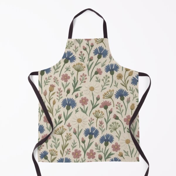 Item preview, Crewel Embroidery Meadow Flower Seamless Pattern | Vintage Wool Stitch Floral designed and sold by StickyGuys.