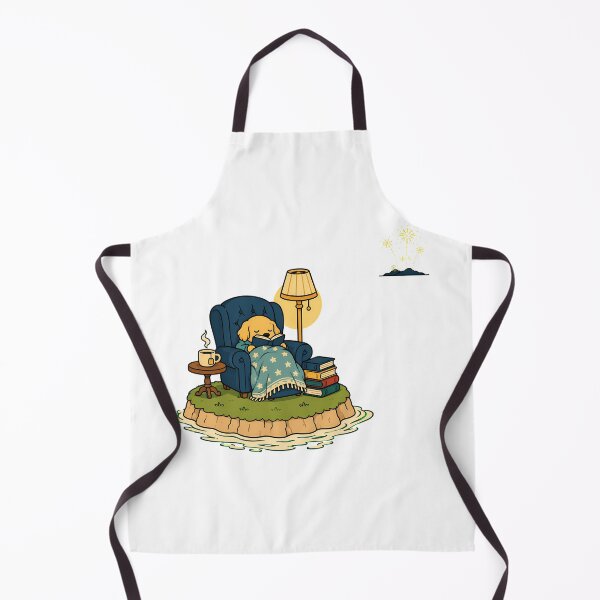 Item preview, Cozy Reading Golden Retriever Puppy Island designed and sold by chattsuede.