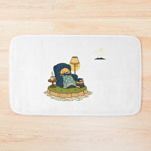 Item preview, Cozy Reading Golden Retriever Puppy Island designed and sold by chattsuede.