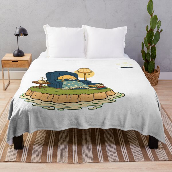 Item preview, Cozy Reading Golden Retriever Puppy Island designed and sold by chattsuede.