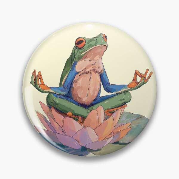 Item preview, Meditating Frog In Lotus Pose designed and sold by jianina-alondra.