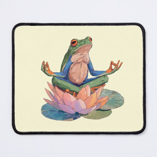 Item preview, Meditating Frog In Lotus Pose designed and sold by jianina-alondra.