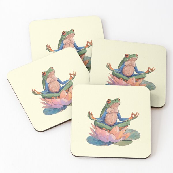 Item preview, Meditating Frog In Lotus Pose designed and sold by jianina-alondra.