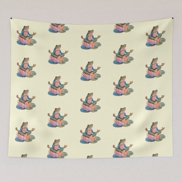 Item preview, Meditating Frog In Lotus Pose designed and sold by jianina-alondra.