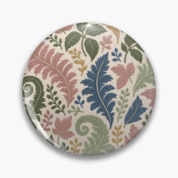 Item preview, Crewel Embroidery Fern Foliage Seamless Pattern | Vintage Wool Stitch Botanical designed and sold by StickyGuys.
