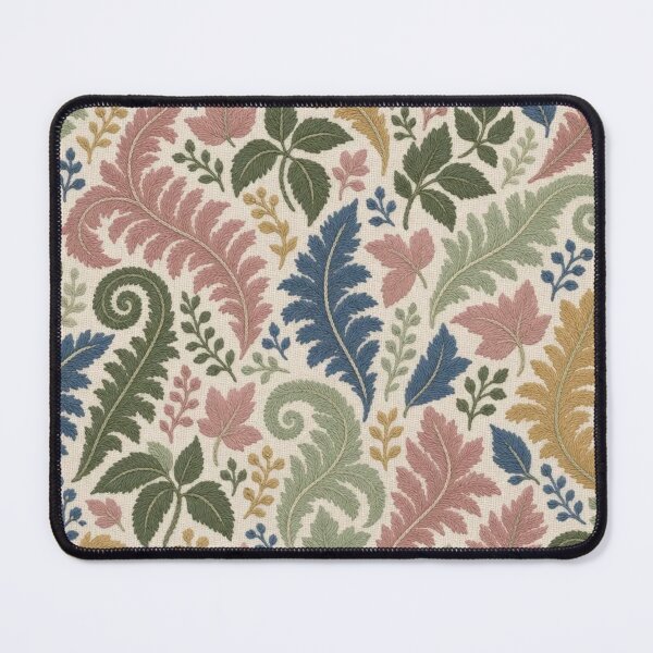 Item preview, Crewel Embroidery Fern Foliage Seamless Pattern | Vintage Wool Stitch Botanical designed and sold by StickyGuys.