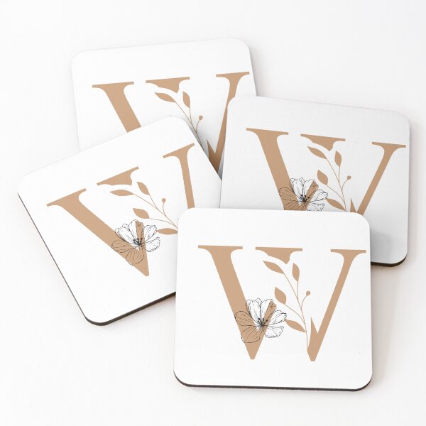 Item preview, Floral Monogram Letter W Sticker | Elegant Botanical Initial w designed and sold by Mia-sanocean.