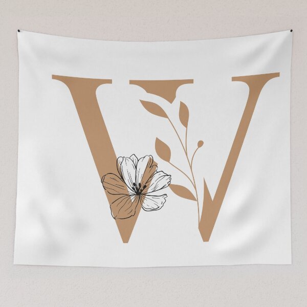 Item preview, Floral Monogram Letter W Sticker | Elegant Botanical Initial w designed and sold by Mia-sanocean.