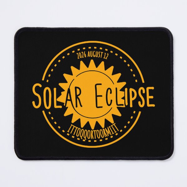 Item preview, Ittoqqortoormiit Greenland 2026 august 12 Solar Eclipse orange color design designed and sold by EmeraldeaArt.