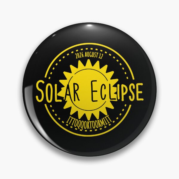 Item preview, Ittoqqortoormiit  Greenland 2026 august 12 Solar Eclipse yellow color design designed and sold by EmeraldeaArt.