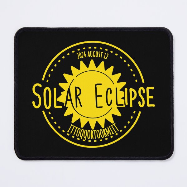 Item preview, Ittoqqortoormiit Greenland 2026 august 12 Solar Eclipse yellow color design designed and sold by EmeraldeaArt.