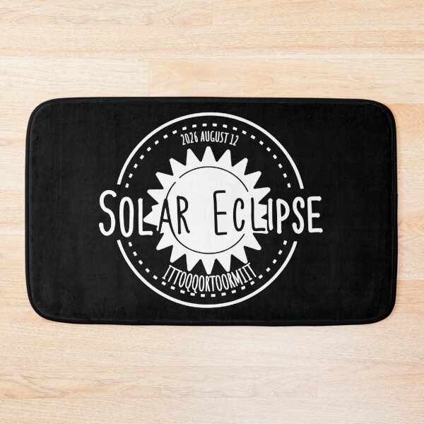 Item preview, Ittoqqortoormiit  Greenland 2026 august 12 Solar Eclipse white color design designed and sold by EmeraldeaArt.
