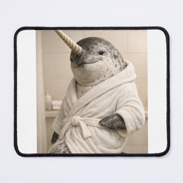 Item preview, Relaxing Bathrobe Narwhal designed and sold by Sillytoe.