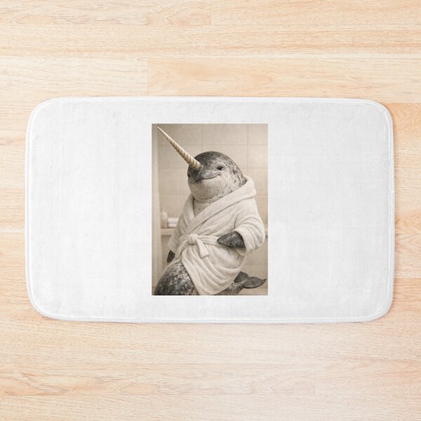 Item preview, Relaxing Bathrobe Narwhal designed and sold by Sillytoe.