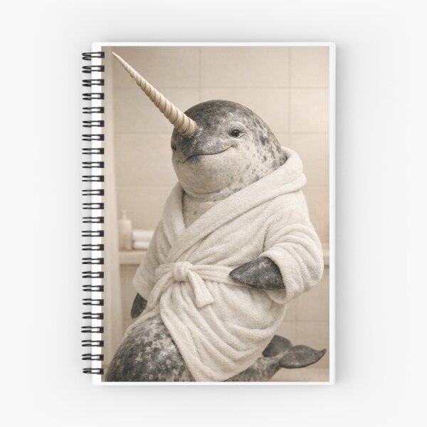 Item preview, Relaxing Bathrobe Narwhal designed and sold by Sillytoe.