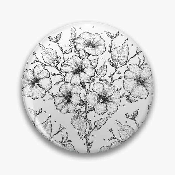 Item preview, Morning Glory Flower Pattern designed and sold by Nicoleta Dabija.