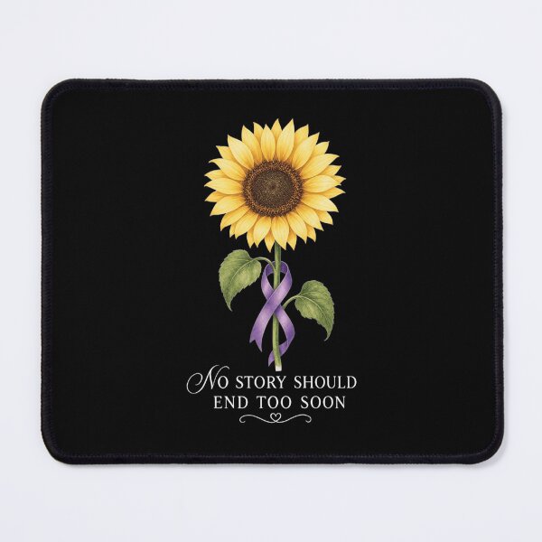 Item preview, No Story Should End Too Soon – Purple Awareness Ribbon Sunflower designed and sold by Betsytiptoe.